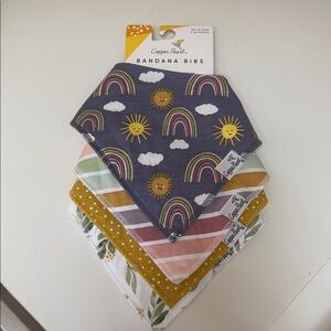 Copper Pearl Baby Bandana Bibs - Multi Color Set (Rainbows & Sun)